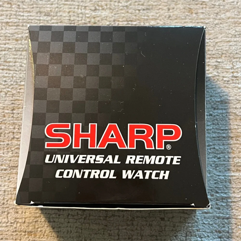 Sharp Universal Remote Control Watch SPC900 Black Digital Vintage Style Tech NOS
